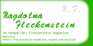 magdolna fleckenstein business card